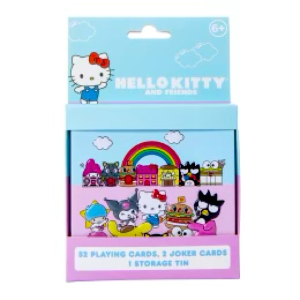 hello kitty and friends playing cards & tin box